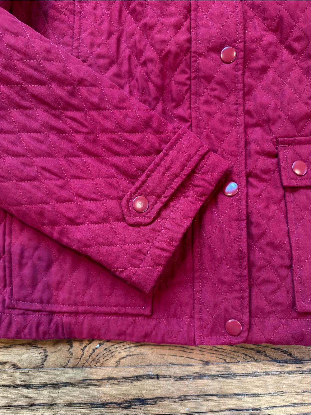 Merona Quilted Red Jacket - Picture 3 of 8